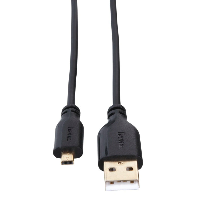 Hama USB 2.0 Connection Cable, A plug - mini B plug (B8 pin), 0.75 m, black