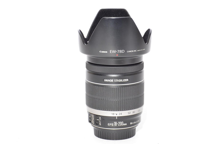 Used Canon EFS 18-200mm f/3.5-5.6 IS Zoom Lens