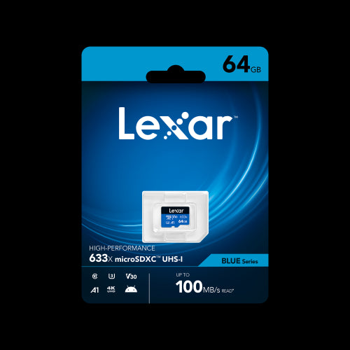 Lexar Micro SDXC UHS-1- Blue Series - V10 633x 100MB/s - 64GB