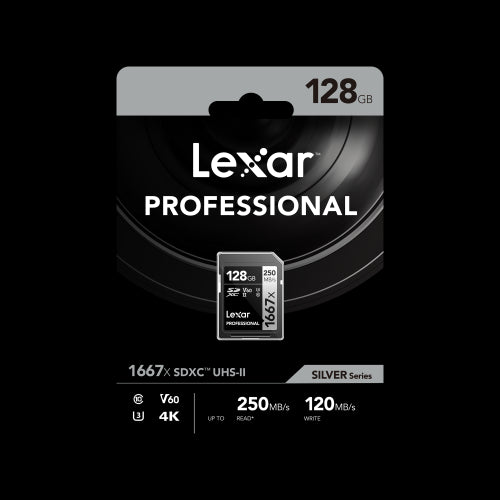 Lexar SDXC UHS-II - Pro Silver Series - V60 1667x 250MB/s -128GB