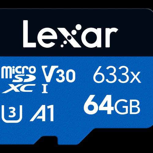 Lexar Micro SDXC UHS-1- Blue Series - V10 633x 100MB/s - 64GB