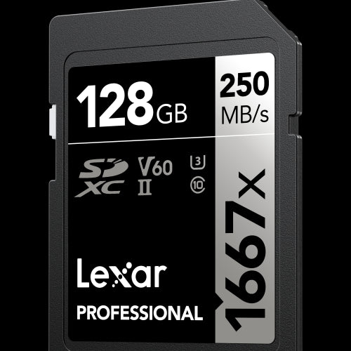 Lexar SDXC UHS-II - Pro Silver Series - V60 1667x 250MB/s -128GB