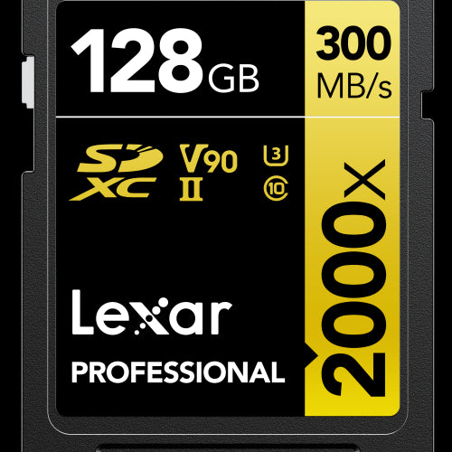 Lexar SDXC UHS-II - Pro Gold Series - V90 2000x 300MB/s - 128GB