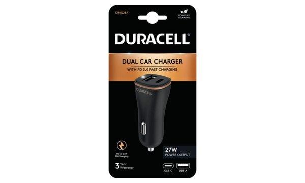 Duracell Dual Car USB-C USB-A Charger