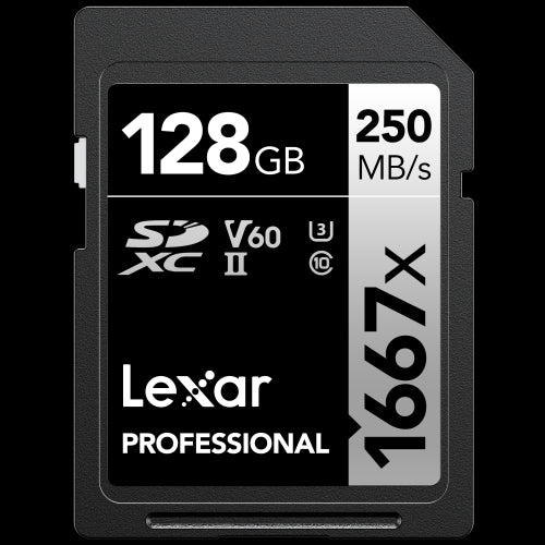 Lexar SDXC UHS-II - Pro Silver Series - V60 1667x 250MB/s -128GB