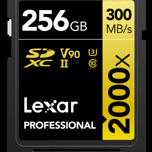 Lexar SDXC UHS-II - Pro Gold Series - V90 2000x 300MB/s - 256GB