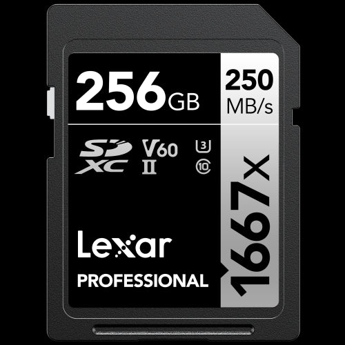 Lexar SDXC UHS-II - Pro Silver Series - V60 1667x 250MB/s - 256GB