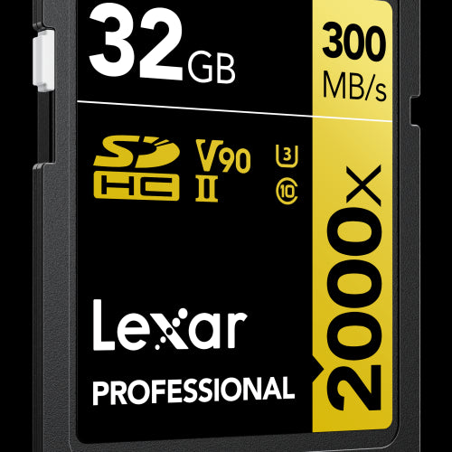 Lexar SDXC UHS-II - Pro Gold Series - V90 2000x 300MB/s - 32GB