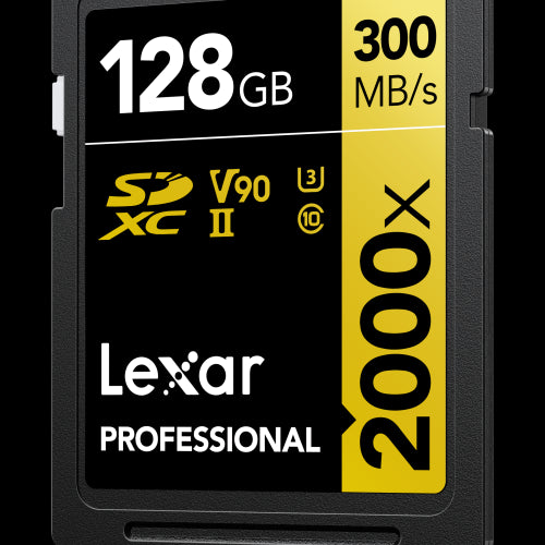 Lexar SDXC UHS-II - Pro Gold Series - V90 2000x 300MB/s - 128GB