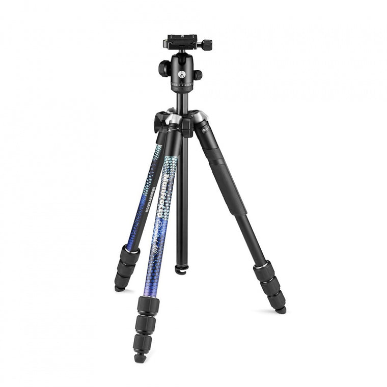 Manfrotto Element MII Blue - 4 section Aluminium Tripod with Ball Head