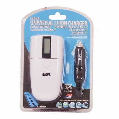 Inov8 BC2000 Universal Rechargeable AA/AAA Li-ion Battery Charger including USB